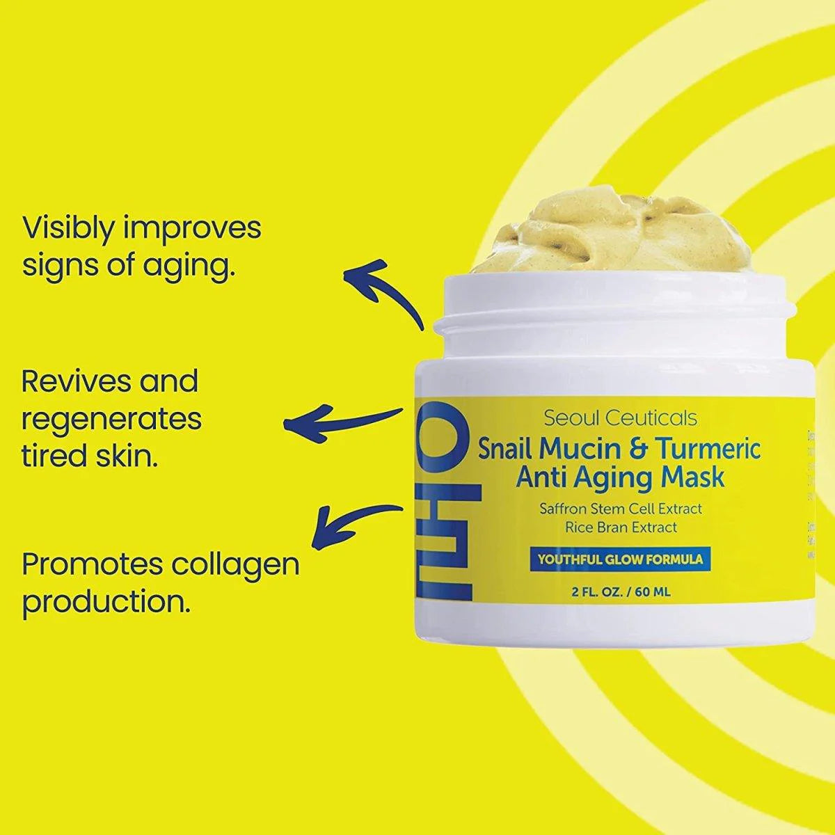 Snail Mucin & Turmeric Anti Aging Mask