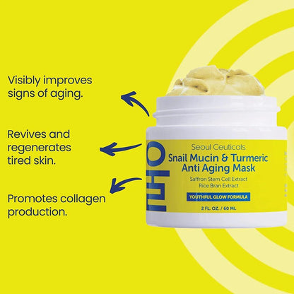 Snail Mucin & Turmeric Anti Aging Mask